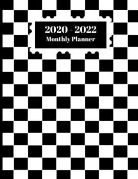 2020-2022 Monthly Planner: Checkered Black White Design Cover 2 Year Planner Appointment Calendar Organizer And Journal Notebook Large Size 8.5 X 11