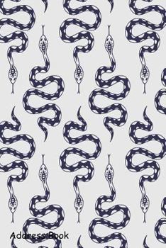 Paperback Address Book: For Contacts, Addresses, Phone, Email, Note, Emergency Contacts, Alphabetical Index with Blue Snake Pattern Book