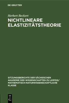 Hardcover Nichtlineare Elastizitätstheorie [German] Book