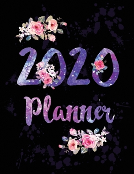 Paperback 2020 Planner Weekly Monthly Flowers Blue: January to December Calendar Book