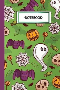 NoteBook: Graph Paper Composition Notebook | Grid Paper Notebook | Inspirational Quote Notebook on the Beautiful Green Creepy Halloween Cover (Journal / Planner / Diary)
