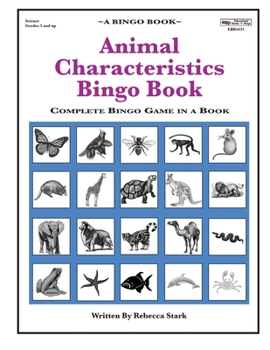 Paperback Animal Characteristics Bingo Book: Complete Bingo Game In A Book