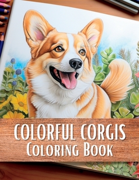 Paperback Colorful Corgis Coloring Book