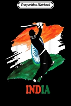 Paperback Composition Notebook: India Cricket Team 2019 Fan - Front Print Journal/Notebook Blank Lined Ruled 6x9 100 Pages Book