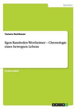 Paperback Egon Ranshofen-Wertheimer - Chronologie eines bewegten Lebens [German] Book