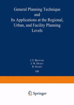 Paperback Topaz: General Planning Technique and Its Applications at the Regional, Urban, and Facility Planning Levels Book