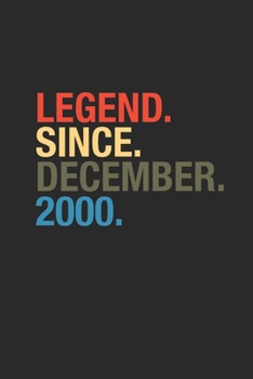 Paperback Legend Since December 2000: Blank Lined Notebook / Journal (6 X 9 -120 Pages) - Happy Birthday 19th Gift Idea Book