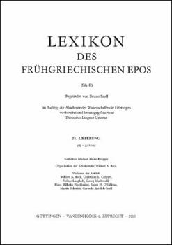 Paperback Lexikon Des Fruhgriechischen Epos Lfg. 24: Phh - Chalkokorusths [German] Book