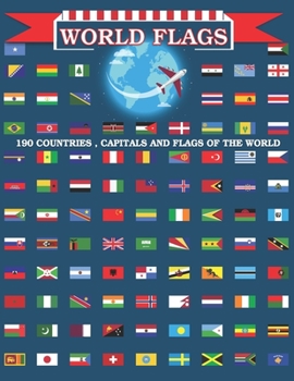 Paperback World Flags: 190 Countries Capitals and Flags of the World Book