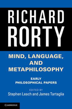 Paperback Mind, Language, and Metaphilosophy: Early Philosophical Papers Book