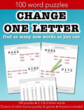 Paperback Change One Letter and find as many new words as you can: Education resources by Bounce Learning Kids Book