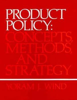 Hardcover Product Policy: Concepts, Methods, and Strategy Book