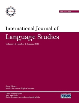 Paperback International Journal of Language Studies (IJLS) - volume 14(1) Book