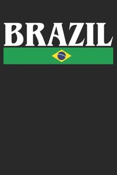 Paperback Notebook: Brazil Dot Grid 6x9 120 Pages Book