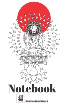 Notebook: Lion 120 pages blank/framed