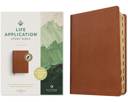 Leather Bound NLT Life Application Study Bible, Third Edition (Genuine Leather, Brown, Indexed, Red Letter) Book