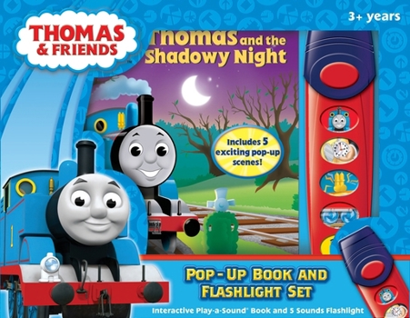Board book Thomas & Friends: Thomas and the Shadowy Night Pop-Up Book and 5-Sound Flashlight Set [With Flashlight and Battery] Book