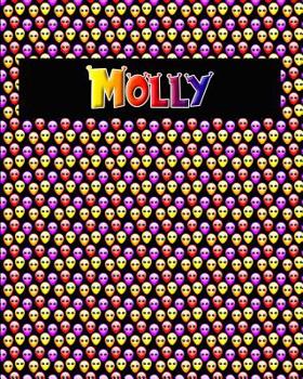 Paperback 120 Page Handwriting Practice Book with Colorful Alien Cover Molly: Primary Grades Handwriting Book