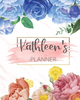 Paperback Kathleen's Planner: Monthly Planner 3 Years January - December 2020-2022 - Monthly View - Calendar Views Floral Cover - Sunday start Book