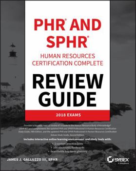 Paperback Phr and Sphr Professional in Human Resources Certification Complete Review Guide: 2018 Exams Book