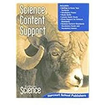 Paperback Harcourt School Publishers Science California : Science Content Support Student Edition Science 08 Grade 5 Book
