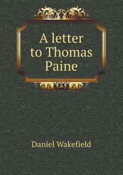 Paperback A letter to Thomas Paine Book