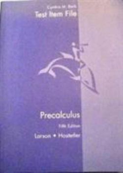 Paperback Precalculus: Test Item File Book