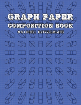 Graph Paper and Lined Paper Notebook For Math and Science Composition Notebooks For Students Teachers - 8.5" x 11" Quad Ruled 5 Squares Per Inch - HTML Color Name - Royal Blue