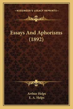 Paperback Essays And Aphorisms (1892) Book