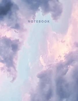 Notebook: Beautiful clouds marble pink blue with gold lettering | 150 College-ruled lined pages 8.5 x 11 (Marble collection)