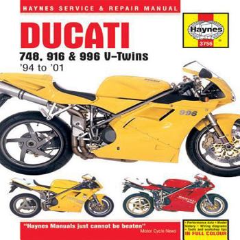 Hardcover Haynes Ducati 748, 916 & 996 V-Twins '94 to '01 Book