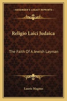 Paperback Religio Laici Judaica: The Faith Of A Jewish Layman Book