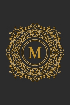 M: monogram initial Letter M - Personalized Initial Monogram Letter M  College Ruled Notebook - 6 x 9 inch Pocket Size: Cute Alphabet Vintage ...
