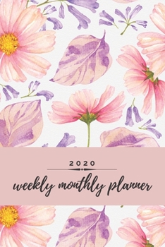 Paperback 2020 Weekly Monthly Planner: Floral Weekly & Monthly Calendar for 2020 With Extra Space For Notes Watercolor Notebook for Women 136 pages 6x9 Book