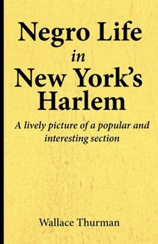 Paperback Negro life in New York's Harlem A lively picture of a popular and interesting section Book