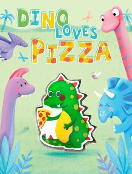 Board book Dino Loves Pizza - Childrens Board Book - Touch and Squeak - Squishy and Squeaky Book