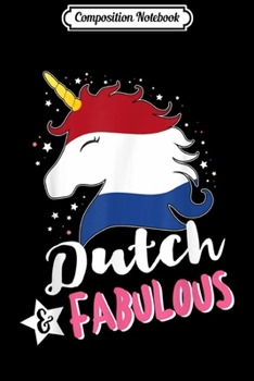 Composition Notebook: Dutch Unicorn Netherlands Flag  Journal/Notebook Blank Lined Ruled 6x9 100 Pages