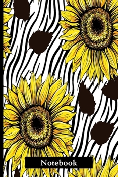 Paperback Notebook: Sunflower notebook with vibrant illustration on cover. Gorgeous gift for women and girls. Book