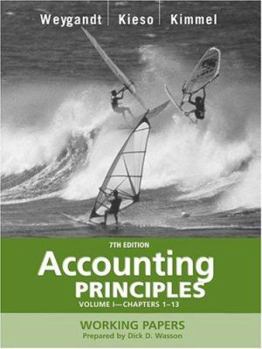Paperback Accounting Principles: Working Papers, Volume 1, Chapters 1-13 Book