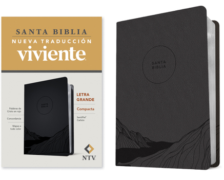 Imitation Leather Santa Biblia Ntv, Edición Compacta, Letra Grande (Sentipiel, Carbón, Letra Roja) [Spanish] [Large Print] Book