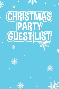 Paperback Christmas Party Guest List: Christmas Party Guest List Diary Book