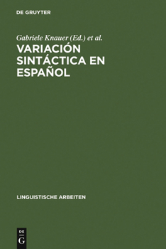 Hardcover Variación sintáctica en español [Spanish] Book