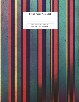 Paperback Graph Paper Notebook: Grid Paper Notebook 110 Sheets Large 8.5 x 11 Quad Ruled 5x5 Book