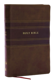 NKJV Holy Bible, Personal Size Large Print Reference Bible, Brown, Leathersoft, 43,000 Cross References, Red Letter, Thumb Indexed, Comfort Print: New