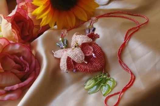 Spiral-bound "Bead Knitted Amulet and Coin Purse Patterns" Book