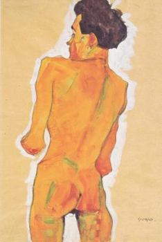 Paperback Art Journal: Egon Schiele - Stehender m?nnlicher R?ckenakt 1910 Cover- Premium College Ruled Journal - Premium Notebook - 120 Pages Book