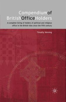 Hardcover Compendium of British Office Holders Book