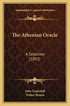 Paperback The Athenian Oracle: A Selection (1892) Book