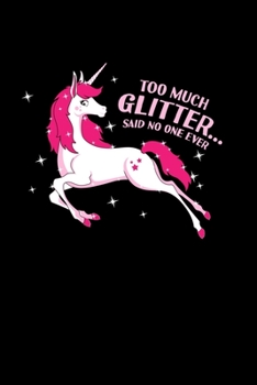 Notebook: Unicorn Glitter Pink Colored Magic Cute Gift 120 Pages, 6X9 Inches, Blank