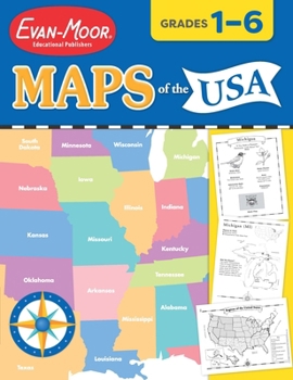 Paperback Maps of the Usa, Grade 1 - 6 Teacher Resource Book